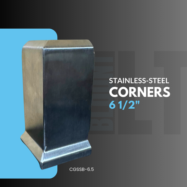 6 1/2" Stainless Steel Tile Base Corner (Now Sold Individually)