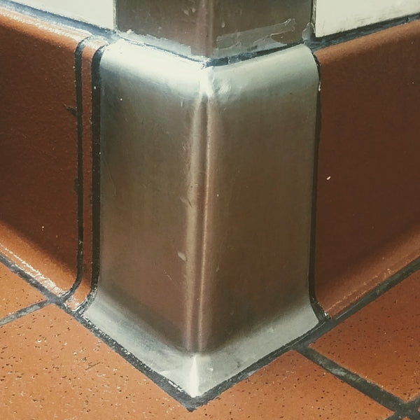 6 1/2" Stainless Steel Tile Base Corner (Now Sold Individually)